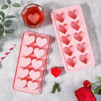 roavecsbe Silicone Heart-Shaped Ice Cube Mold – Flexible Tray for Creative Ice or Chocolate