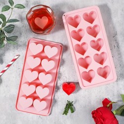 roavecsbe Silicone Heart-Shaped Ice Cube Mold – Flexible Tray for Creative Ice or Chocolate